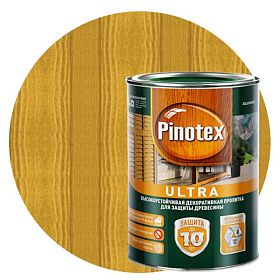 Влагостойкая лазурь для дерева Pinotex Ultra Калужница (9л)